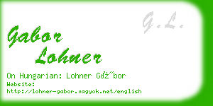 gabor lohner business card